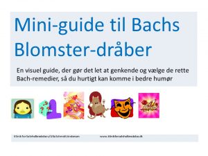 Guide til Bachs Blomster